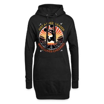 Cheerleader Cheerleading - Hoodie-Kleid - Schwarz - Vorne