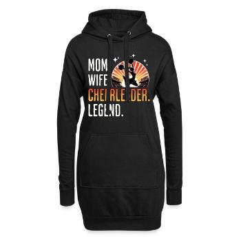 Cheerleader Cheerleading - Hoodie-Kleid - Schwarz - Vorne