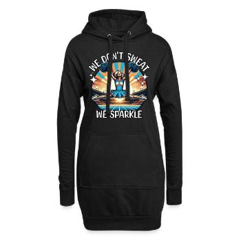 Cheerleader Cheerleading - Hoodie-Kleid - Schwarz - Vorne