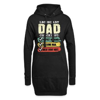 Papa Hôte de l’événement Fête des pères - Sweat-shirt à capuche long Femme - noir - Devant