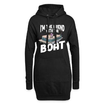Ponton Bateau Ponton Capitaine - Sweat-shirt à capuche long Femme - noir - Devant