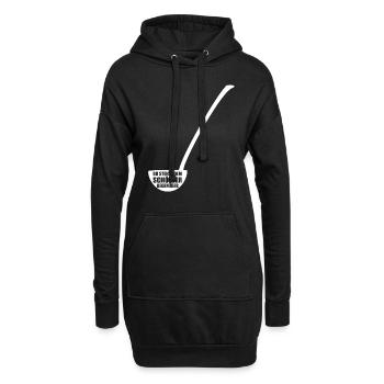 Du stehst dem Schöpfer gegenüber - Wortspiel - Hoodie-Kleid - Schwarz - Vorne