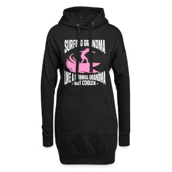 Surfender Surfer - Hoodie-Kleid - Schwarz - Vorne