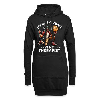 Lustiger Basketball Spruch - Hoodie-Kleid - Schwarz - Vorne