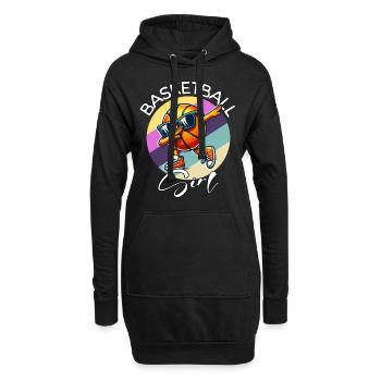 Fille de basket-ball - Sweat-shirt à capuche long Femme - noir - Devant