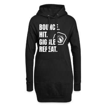 Lustiger Gaga Ball Spruch - Hoodie-Kleid - Schwarz - Vorne
