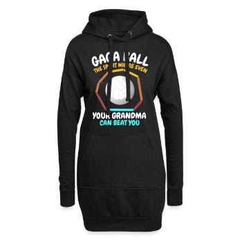Lustiger Gaga Ball Spruch - Hoodie-Kleid - Schwarz - Vorne