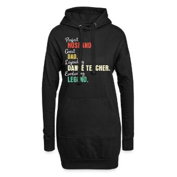 Tanzlehrer Papa - Hoodie-Kleid - Schwarz - Vorne