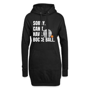 Drôle de dicton de boule de pétanque - Sweat-shirt à capuche long Femme - noir - Devant