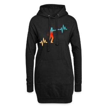 Boule Herzlinie - Hoodie-Kleid - Schwarz - Vorne