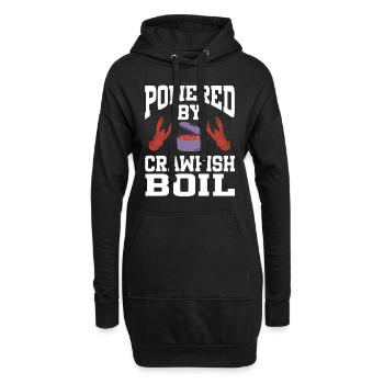 Powered By Crawfish Boil - Hoodie Dress - black - Front