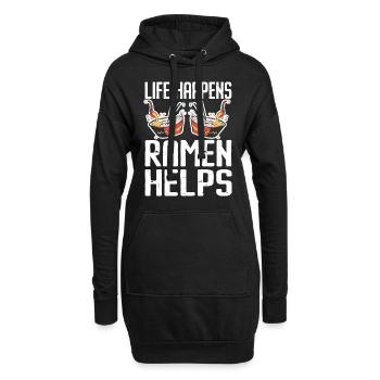 Ramen Lover Soupe de nouilles japonaise Ramen - Sweat-shirt à capuche long Femme - noir - Devant