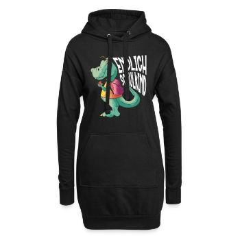 School 1. Grade - Hoodie-Kleid - Schwarz - Vorne