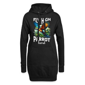 Dictons de perroquet amusants - Sweat-shirt à capuche long Femme - noir - Devant