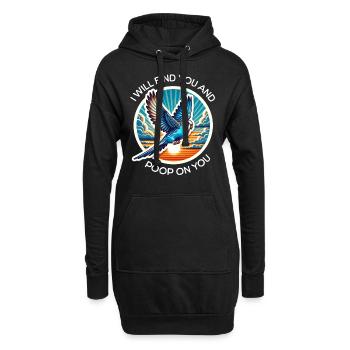 Wellensittich Sprüche - Hoodie-Kleid - Schwarz - Vorne