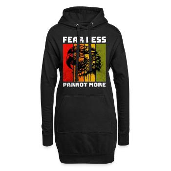 Papageie Sprüche - Hoodie-Kleid - Schwarz - Vorne