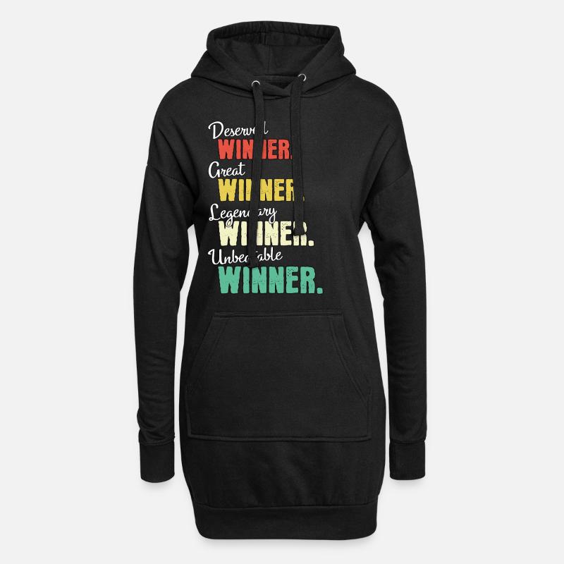 Gewinner - Hoodie-Kleid - Schwarz