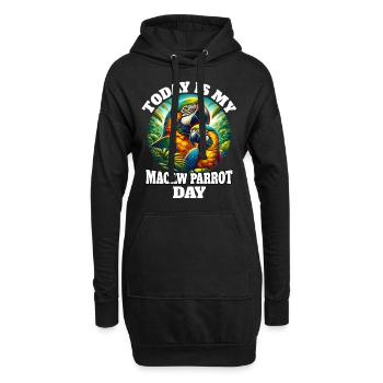 Papageie Sprüche - Hoodie-Kleid - Schwarz - Vorne