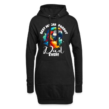 Bester Macaw Parrot Papa - Hoodie-Kleid - Schwarz - Vorne