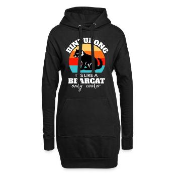 Lustige Marderbär Sprüche - Hoodie-Kleid - Schwarz - Vorne