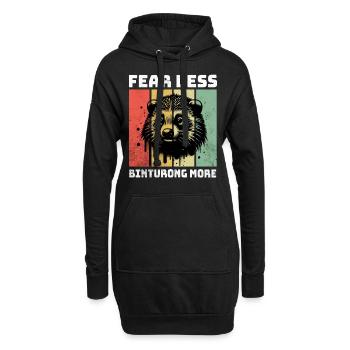Marderbär Sprüche - Hoodie-Kleid - Schwarz - Vorne
