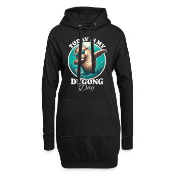 Seekuh Dugong - Hoodie-Kleid - Schwarz - Vorne