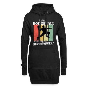 Dodgeball - Hoodie-Kleid - Schwarz - Vorne