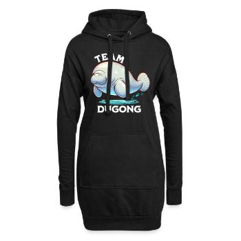 Dugong Team Seekuh - Hoodie-Kleid - Schwarz - Vorne
