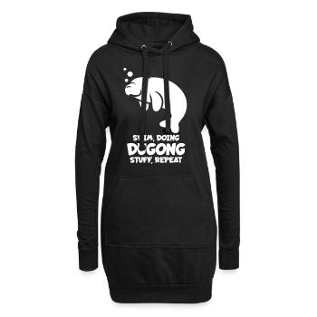 Dictons de lamantin Dugong - Sweat-shirt à capuche long Femme - noir - Devant