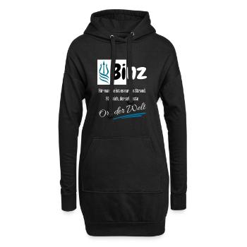 Binz für mich der schönste Ort der Welt- Rügen - Hoodie-Kleid - Schwarz - Vorne