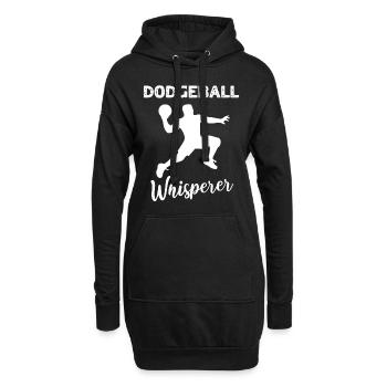 Dodgeball Sprüche - Hoodie-Kleid - Schwarz - Vorne