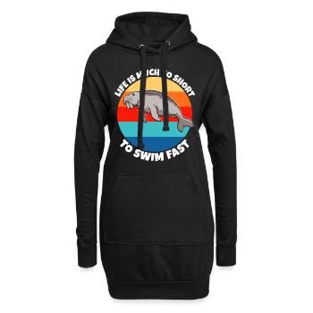 Seekuh Sprüche - Hoodie-Kleid - Schwarz - Vorne