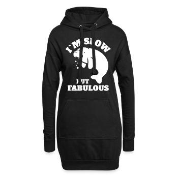 Dictons amusants de lamantins - Sweat-shirt à capuche long Femme - noir - Devant