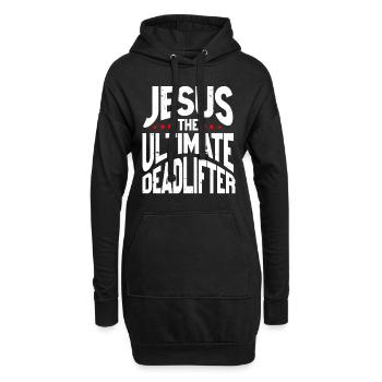 Jesus Ultimate Deadlifter Workout Gymnase chrétien - Sweat-shirt à capuche long Femme - noir - Devant