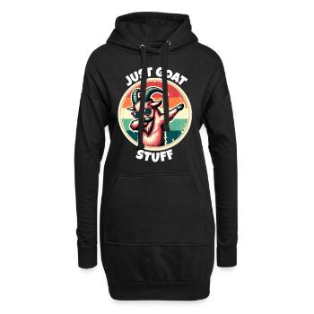 Dire de chèvre vissée - Sweat-shirt à capuche long Femme - noir - Devant