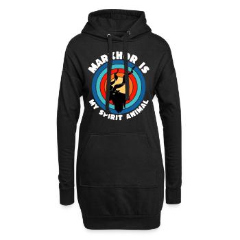 Dictons drôles de chèvre à vis - Sweat-shirt à capuche long Femme - noir - Devant