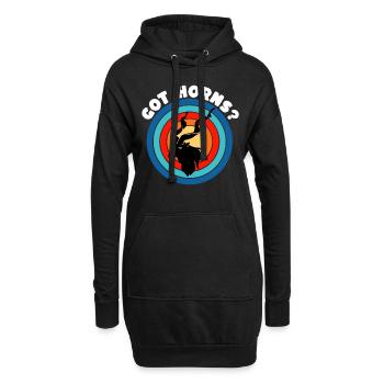 Dictons drôles de chèvre à vis - Sweat-shirt à capuche long Femme - noir - Devant