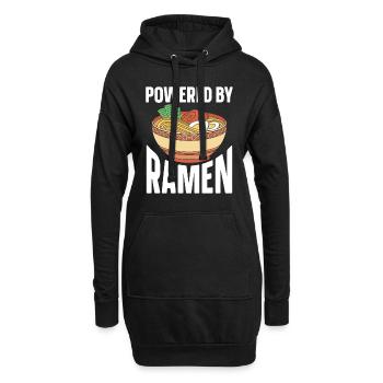 Propulsé par Ramen Anime Soupe Japonaise Cup Noodle - Sweat-shirt à capuche long Femme - noir - Devant