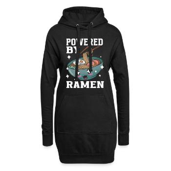 Powered By Ramen Anime Japanese Soup Cup Noodle - Hoodie-Kleid - Schwarz - Vorne