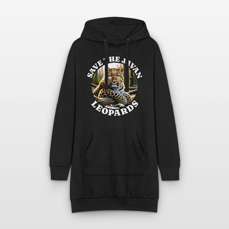 Java Leopard Hoodie-Kleid
