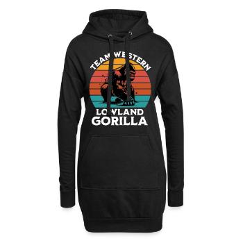 Dictons sur les gorilles des plaines de l’Ouest - Sweat-shirt à capuche long Femme - noir - Devant