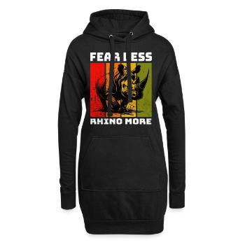 Sumatran Rhino Rhino Nashorn - Hoodie-Kleid - Schwarz - Vorne