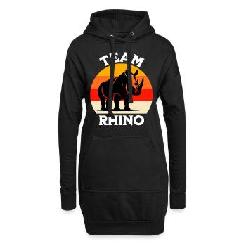 Rhino Rhino Dictons de rhinocéros - Sweat-shirt à capuche long Femme - noir - Devant