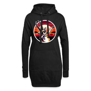 Saiga Antilope Saïga Antilope - Sweat-shirt à capuche long Femme - noir - Devant