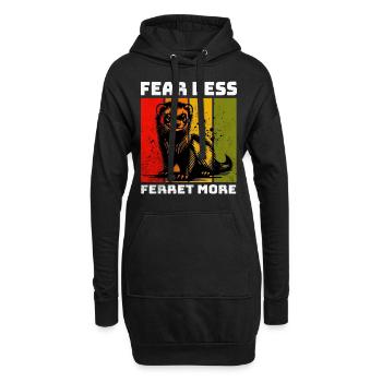 Putois à pieds noirs Iltis Schwarzfussiltis - Sweat-shirt à capuche long Femme - noir - Devant