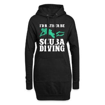 Scuba Diving Diver - Hoodie-Kleid - Schwarz - Vorne