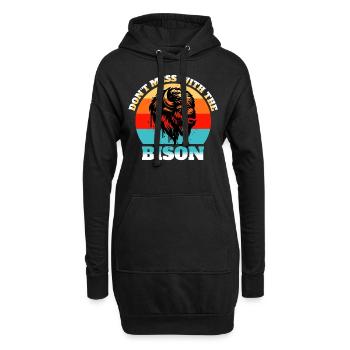 Dictons amusants de buffle - Sweat-shirt à capuche long Femme - noir - Devant