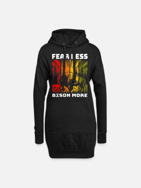 Bison Büffel - Hoodie-Kleid - Schwarz