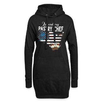 Konditor US - Hoodie-Kleid - Schwarz - Vorne