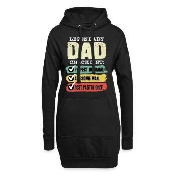 Papa Chef Pâtissier Fête des Pères - Sweat-shirt à capuche long Femme - noir - Devant